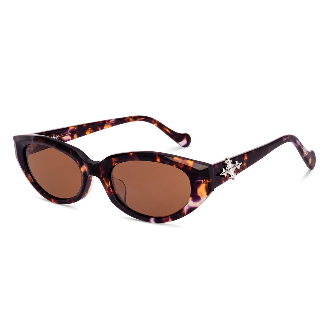 Lenskart Brown Tortoise Full Rim Cat Eye right side