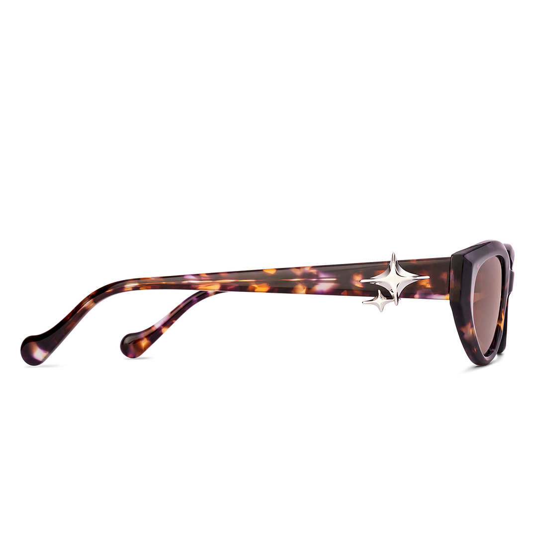 Lenskart Brown Tortoise Full Rim Cat Eye left side