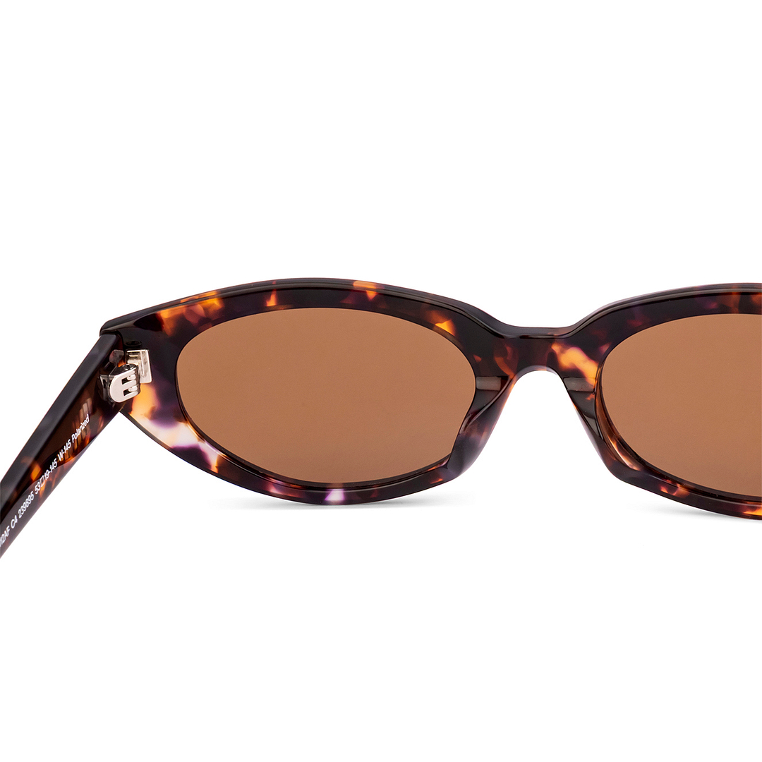 Lenskart Brown Tortoise Full Rim Cat Eye left side