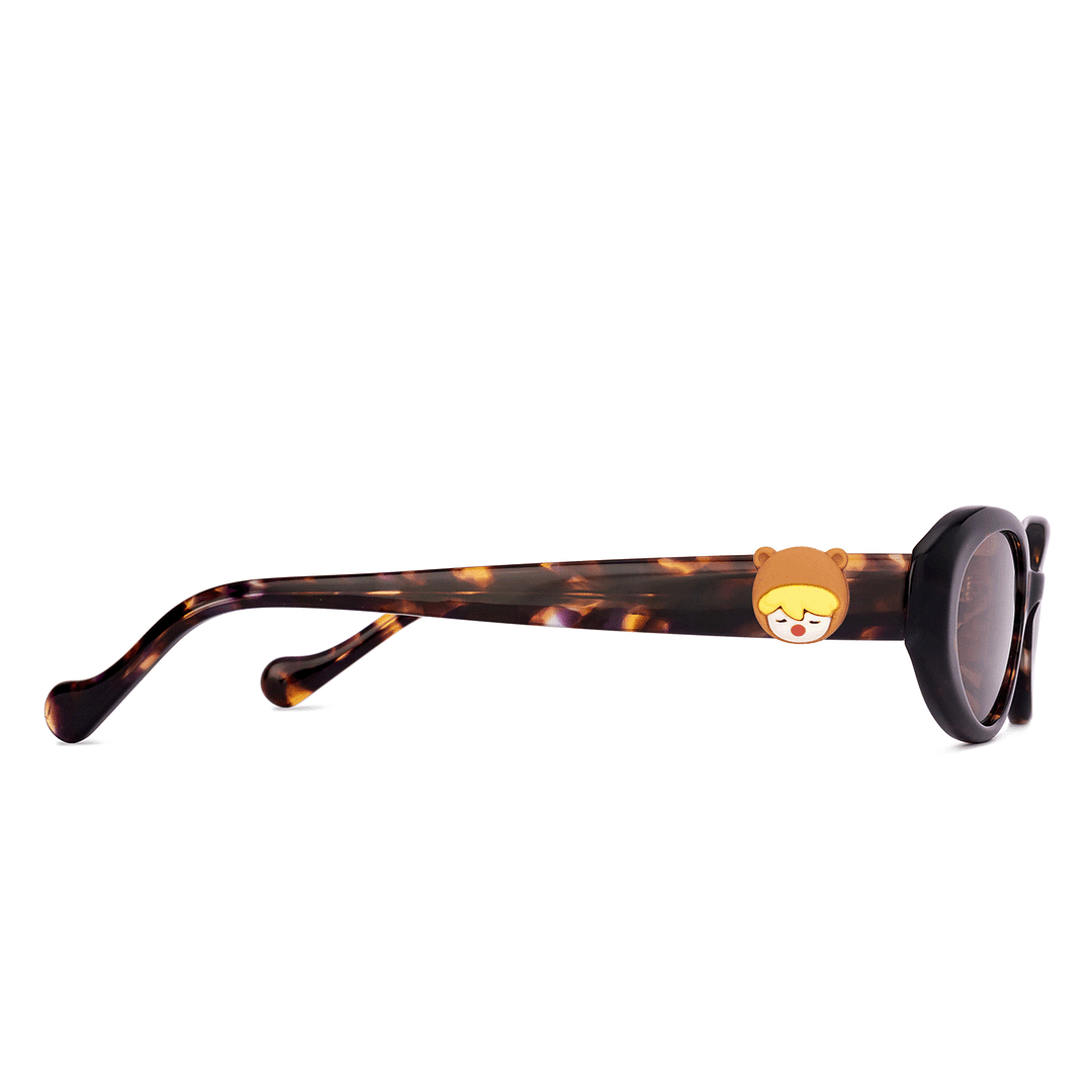 Lenskart Brown Tortoise Full Rim Oval left side