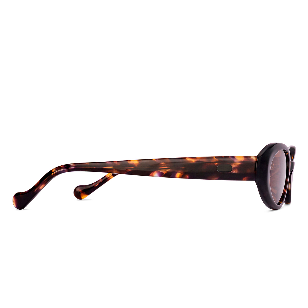 Lenskart Brown Tortoise Full Rim Oval left side