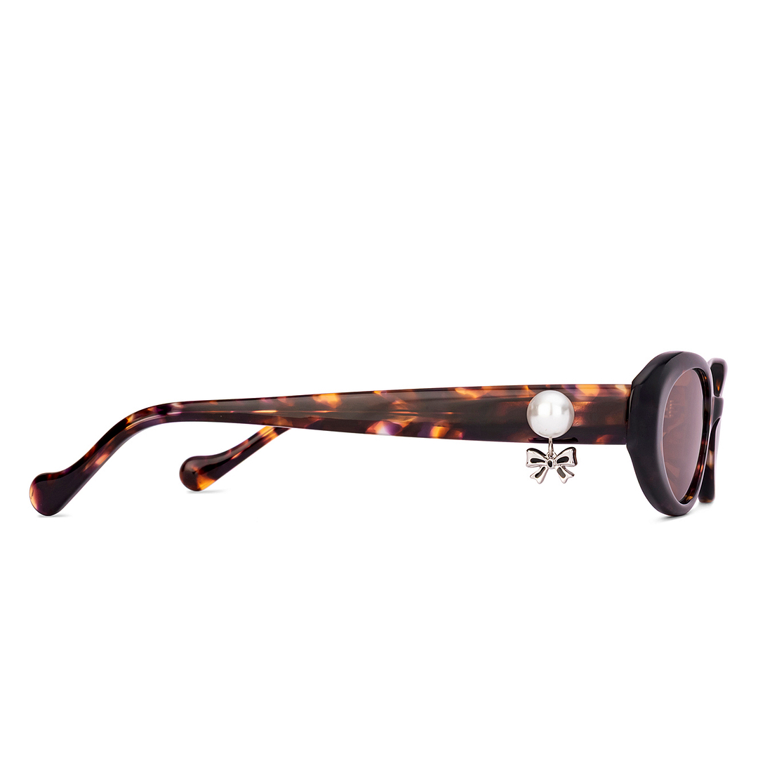 Lenskart Brown Tortoise Full Rim Oval left side