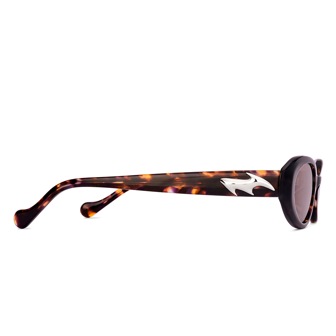 Lenskart Brown Tortoise Full Rim Oval left side