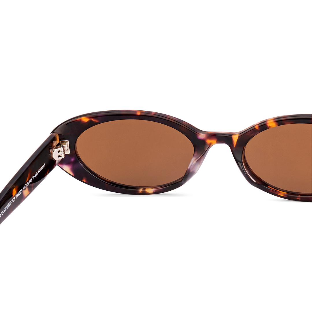 Lenskart Brown Tortoise Full Rim Oval left side