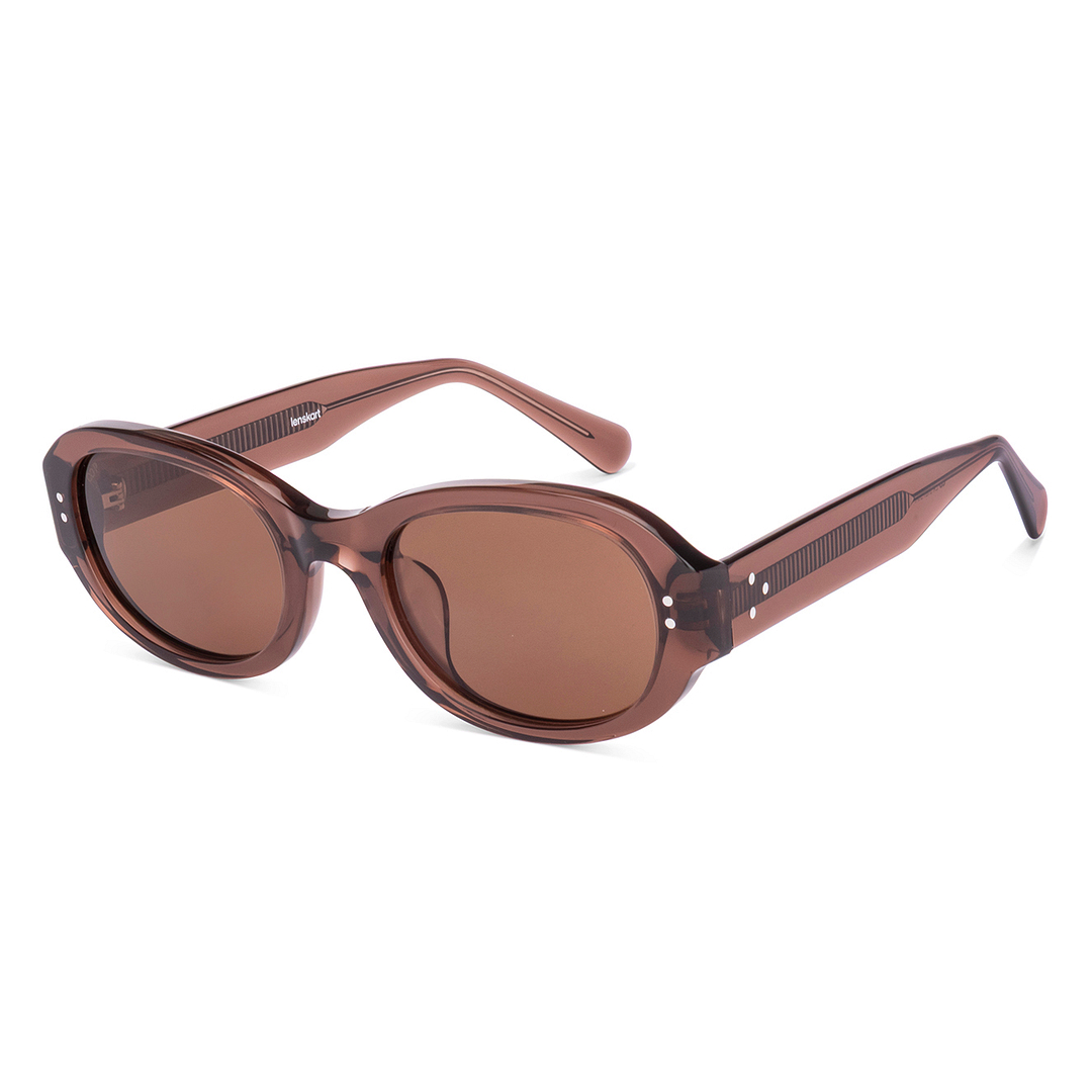 Lenskart Brown Transparent Full Rim Rectangle right side