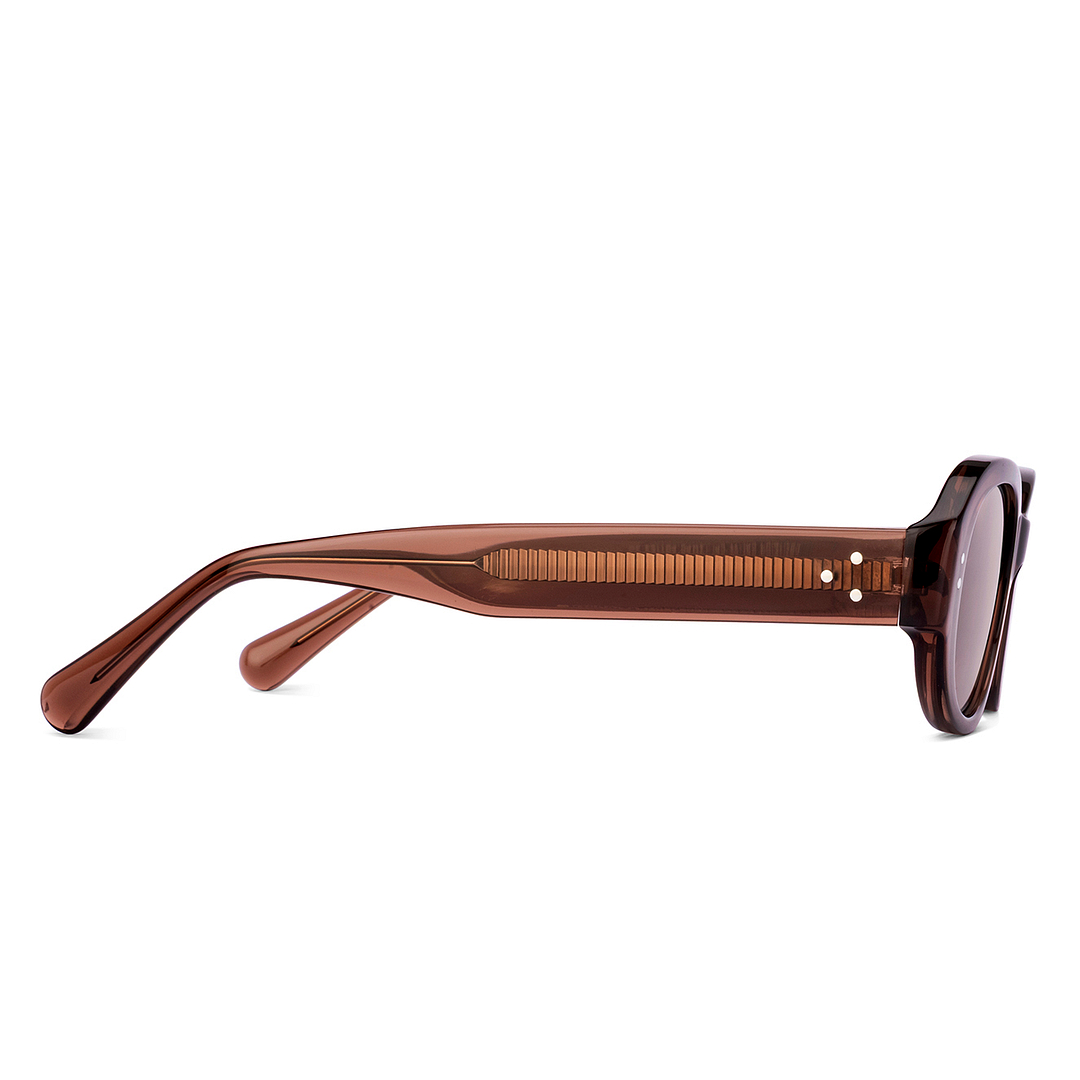 Lenskart Brown Transparent Full Rim Rectangle left side