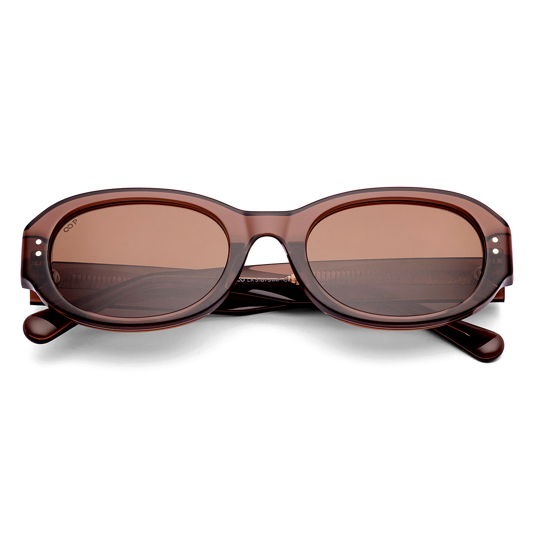 Lenskart Brown Transparent Full Rim Rectangle left side