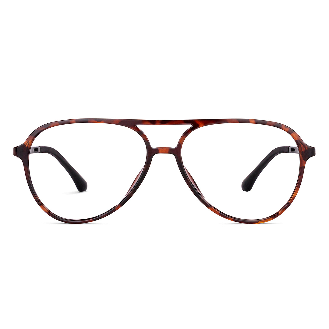 Lenskart Air Online Light Brown Full Rim Aviator left side