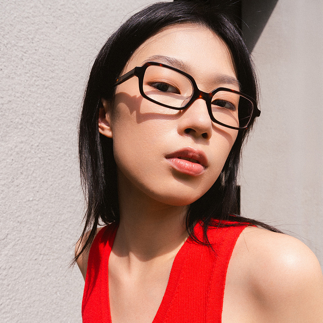 Lenskart Brown Tortoise Full Rim Rectangle left side