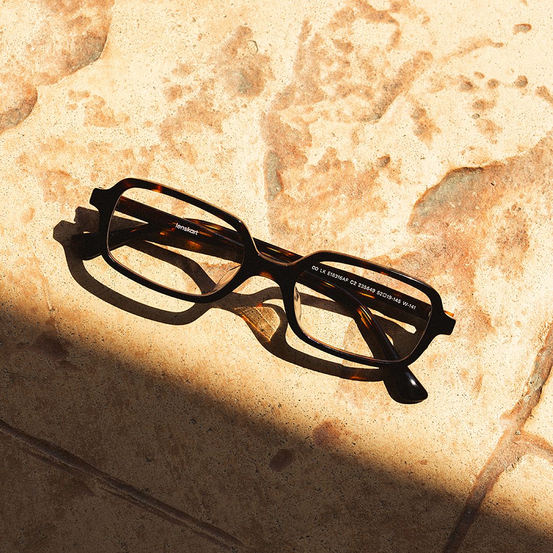 Lenskart Brown Tortoise Full Rim Rectangle right side