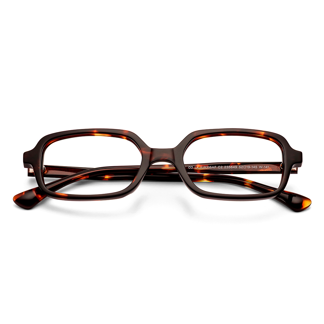 Lenskart Brown Tortoise Full Rim Rectangle left side