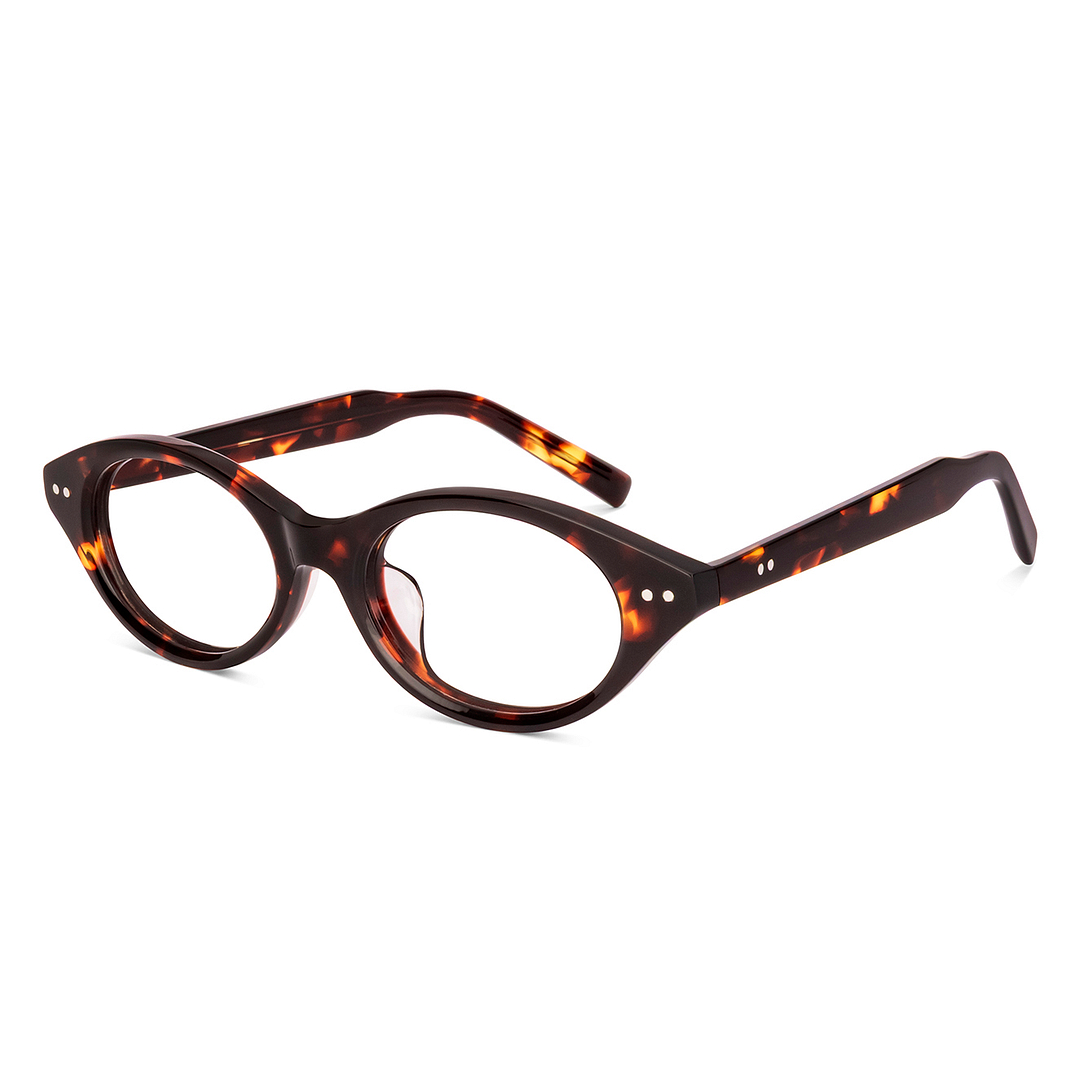 Lenskart Brown Tortoise Full Rim Round left side