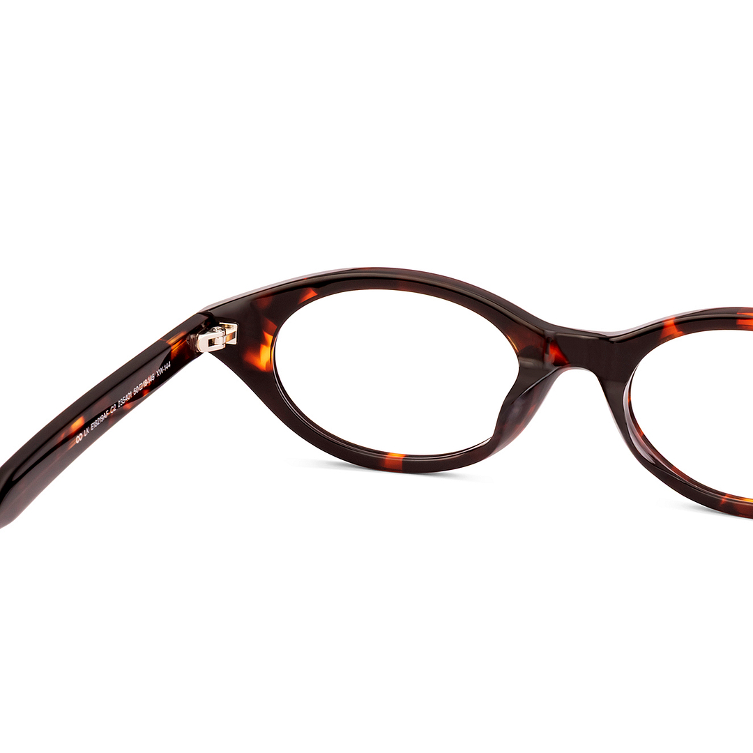 Lenskart Brown Tortoise Full Rim Round left side