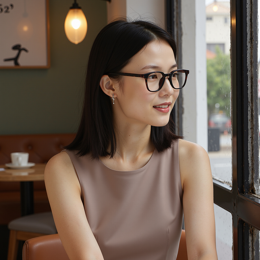 Lenskart Air Tortoise Full Rim Square right side