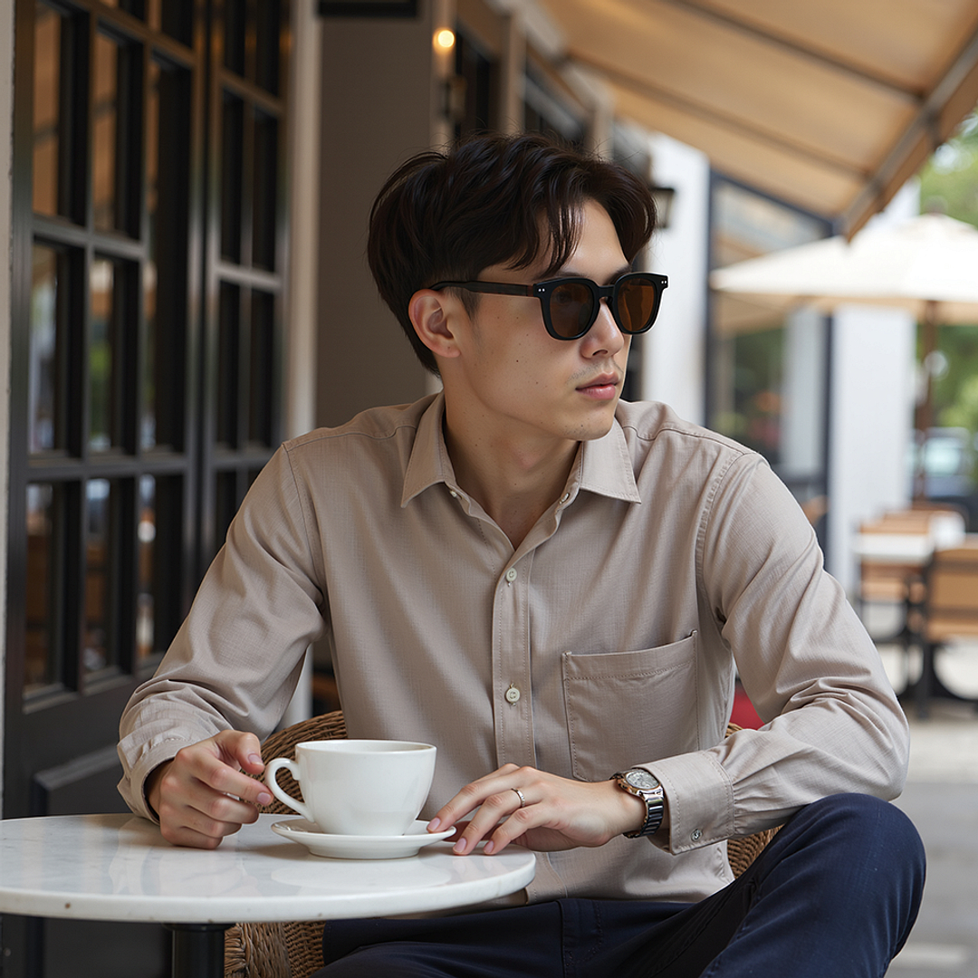 Lenskart Air Tortoise Full Rim Square left side