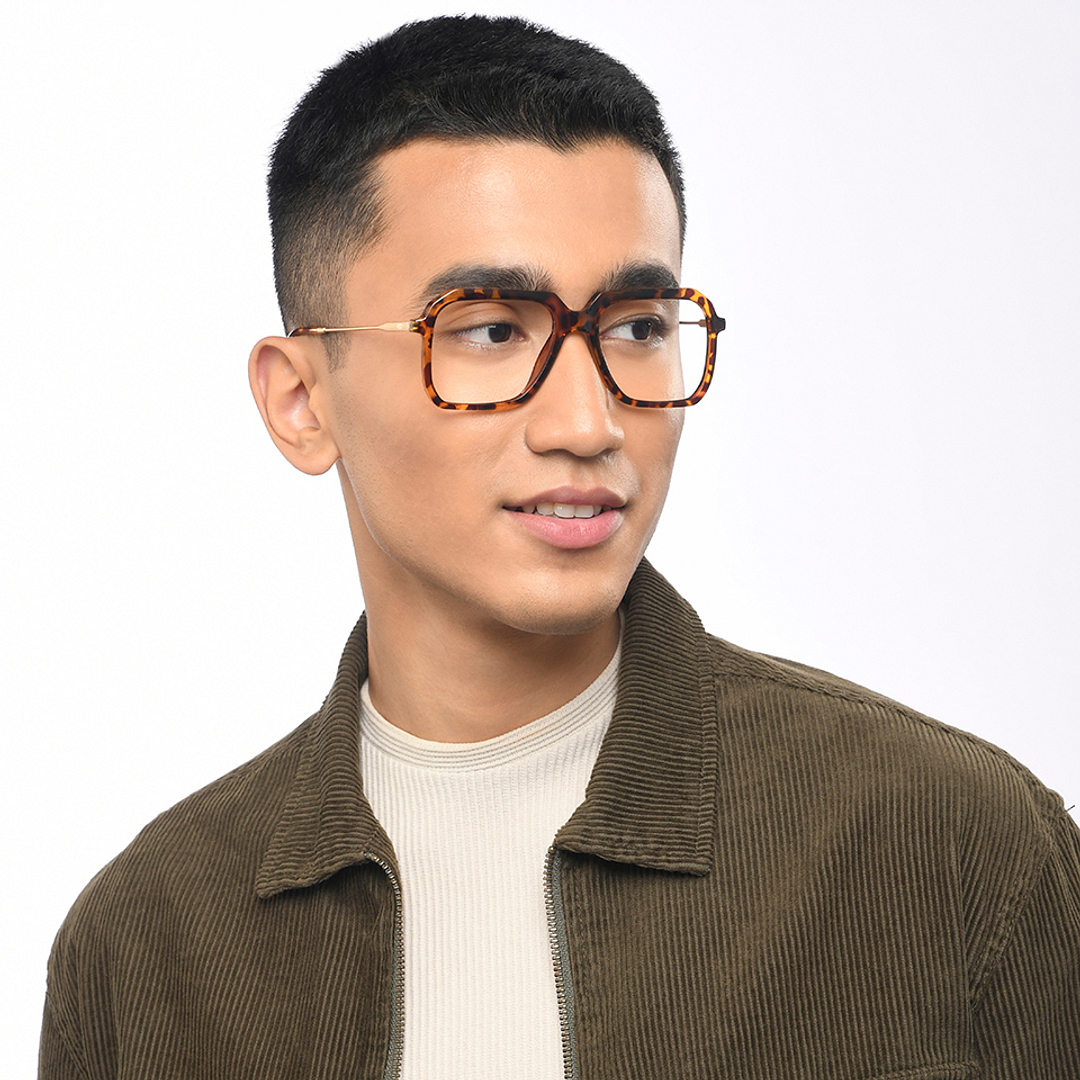 Lenskart Studio Online Light Brown Full Rim Square right side