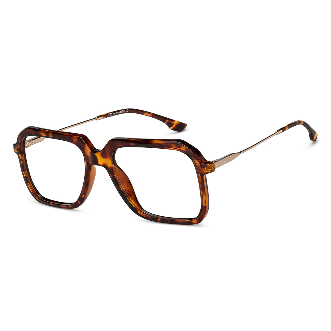 Lenskart Studio Online Light Brown Full Rim Square right side