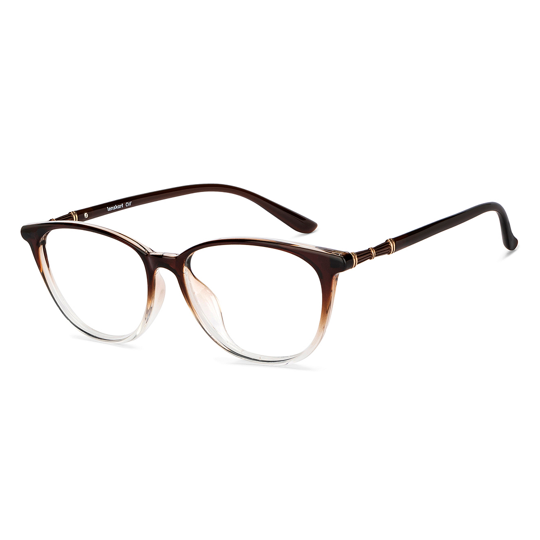Buy Brown Transparent Brown Full Rim Cat Eye Lenskart Air