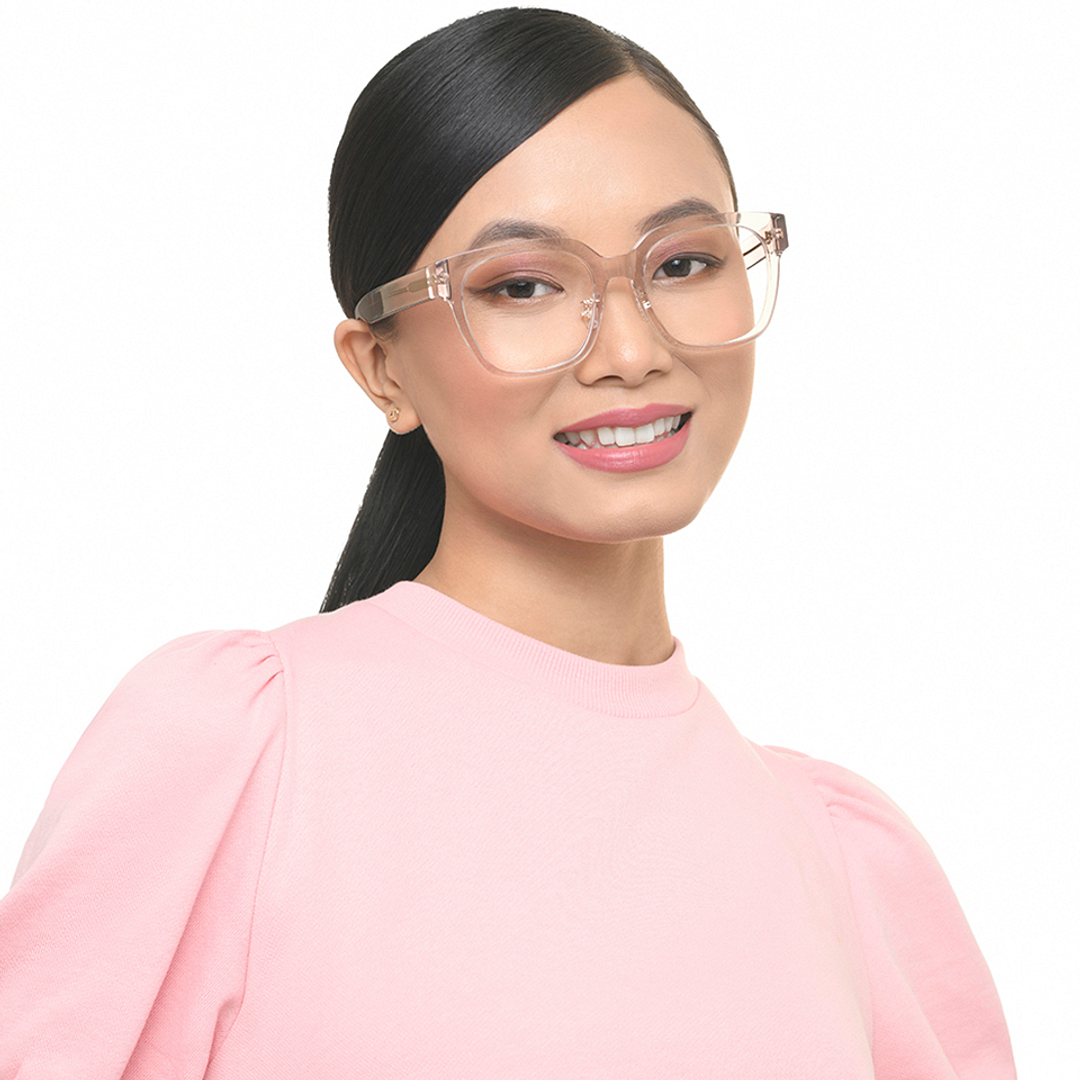 Lenskart Brown Transparent Full Rim Square left side