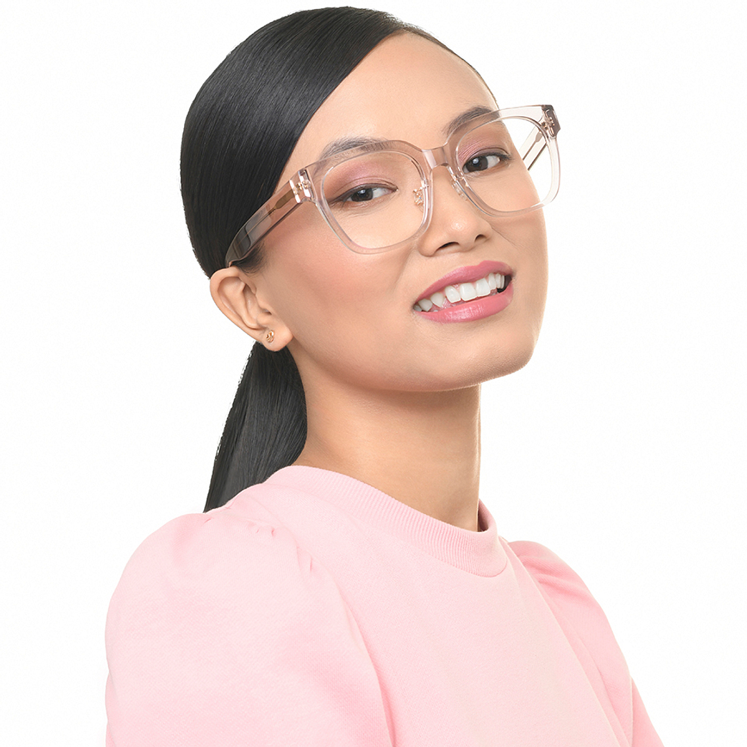 Lenskart Brown Transparent Full Rim Square right side