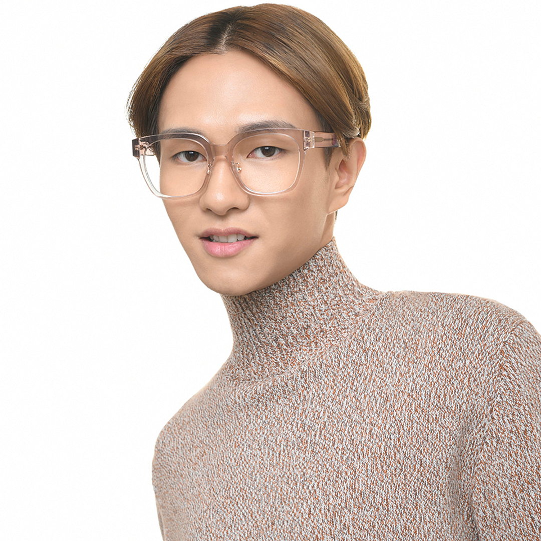 Lenskart Brown Transparent Full Rim Square left side