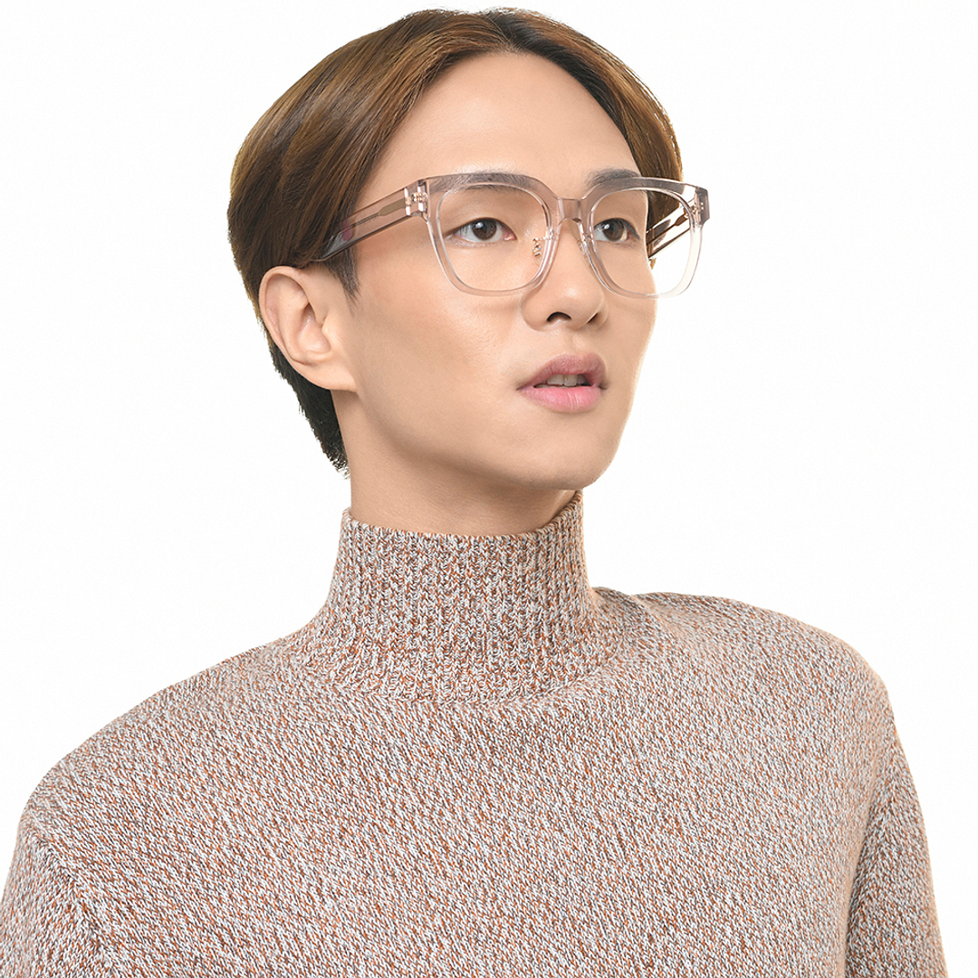 Lenskart Brown Transparent Full Rim Square right side