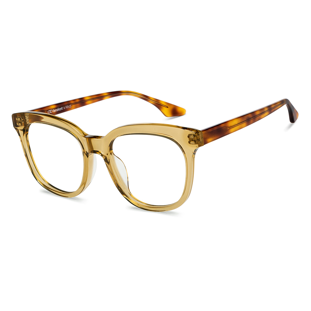 Lenskart Brown Transparent Full Rim Cat Eye right side