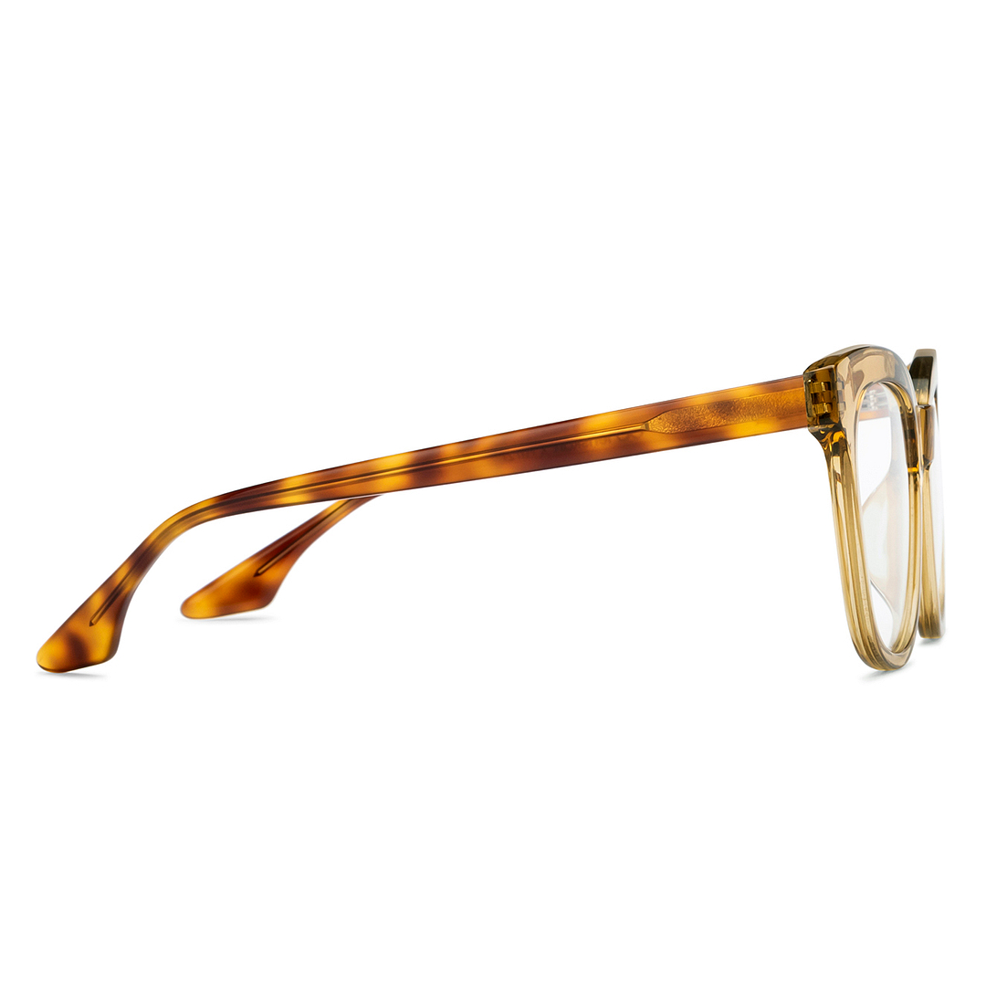 Lenskart Brown Transparent Full Rim Cat Eye left side