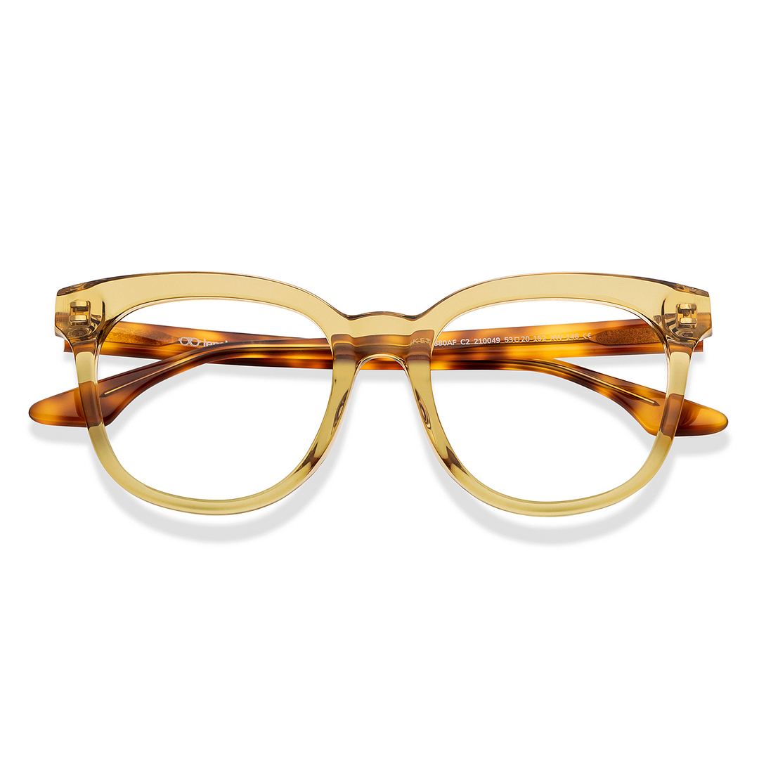 Lenskart Brown Transparent Full Rim Cat Eye left side