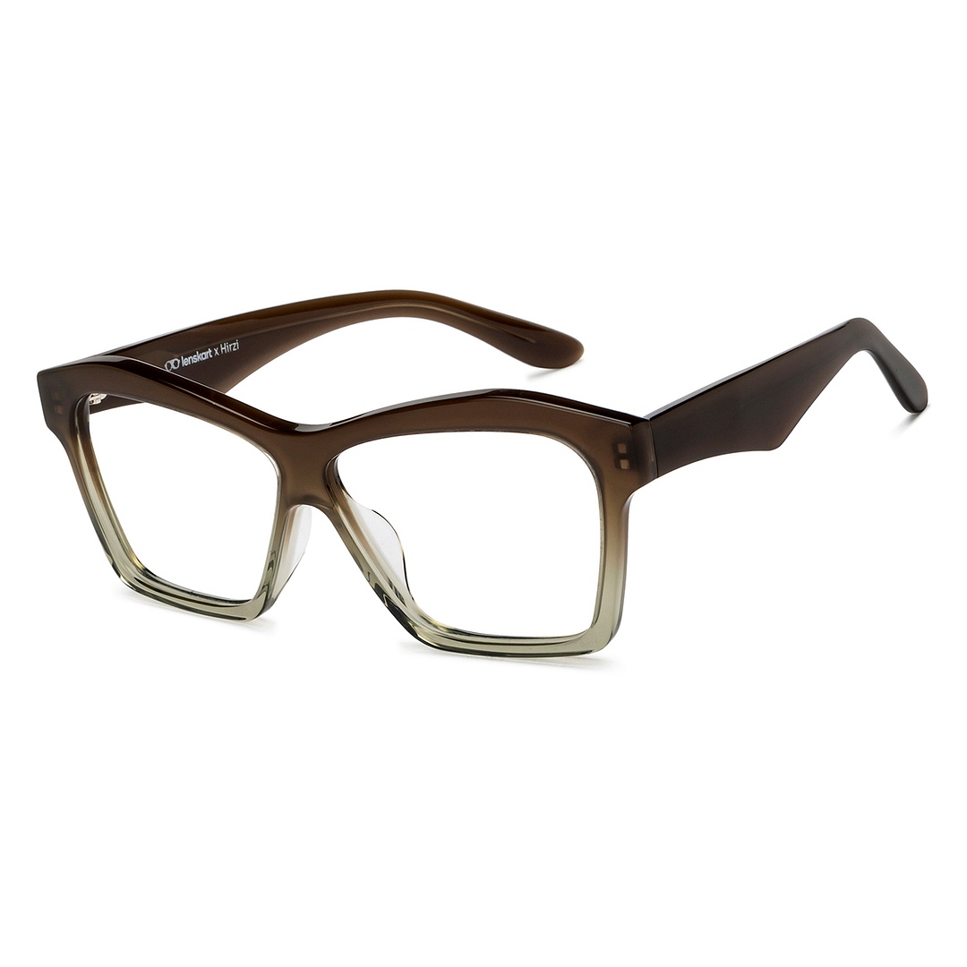 Lenskart Brown Transparent Full Rim Square left side