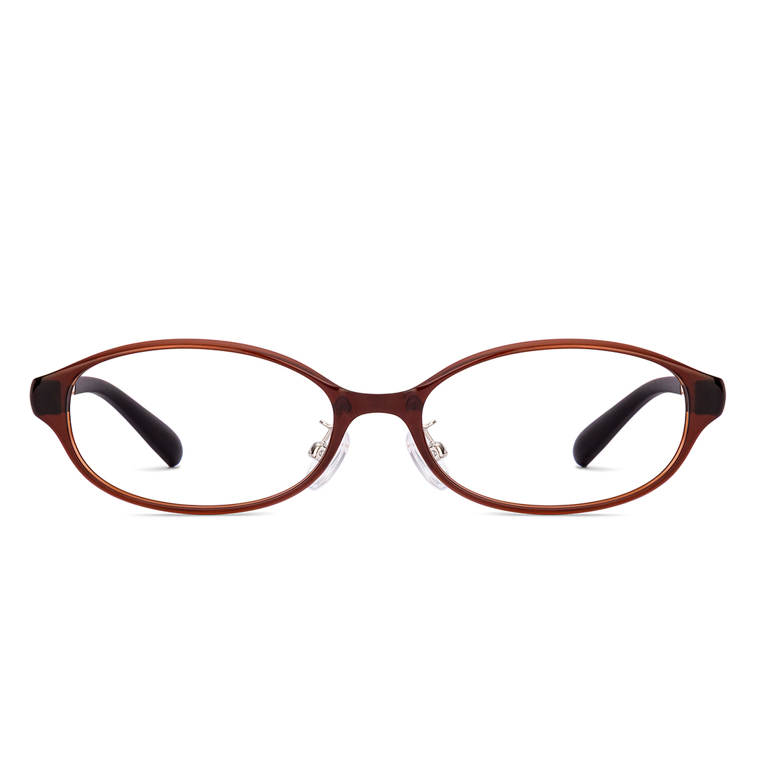 Lenskart Air Brown Transparent Full Rim Oval right side