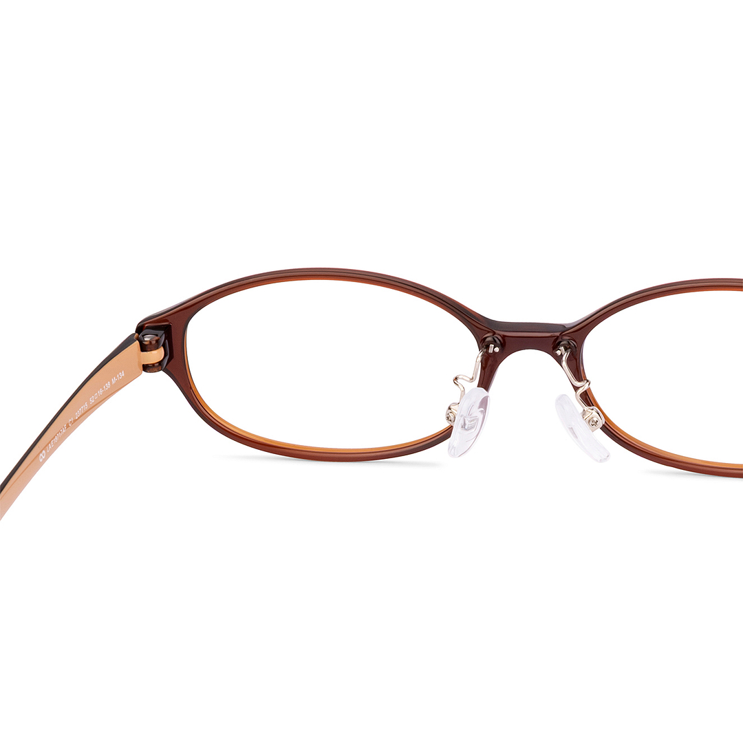 Lenskart Air Brown Transparent Full Rim Oval right side