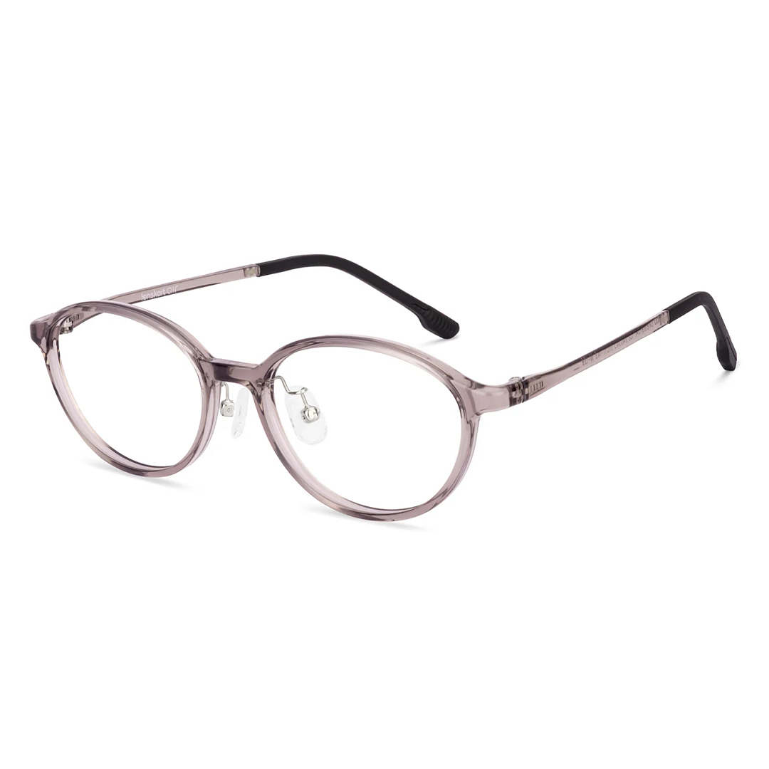 Lenskart Air Brown Transparent Full Rim Oval left side