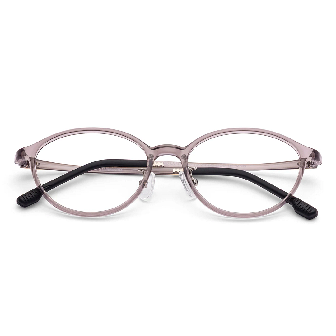Lenskart Air Brown Transparent Full Rim Oval left side