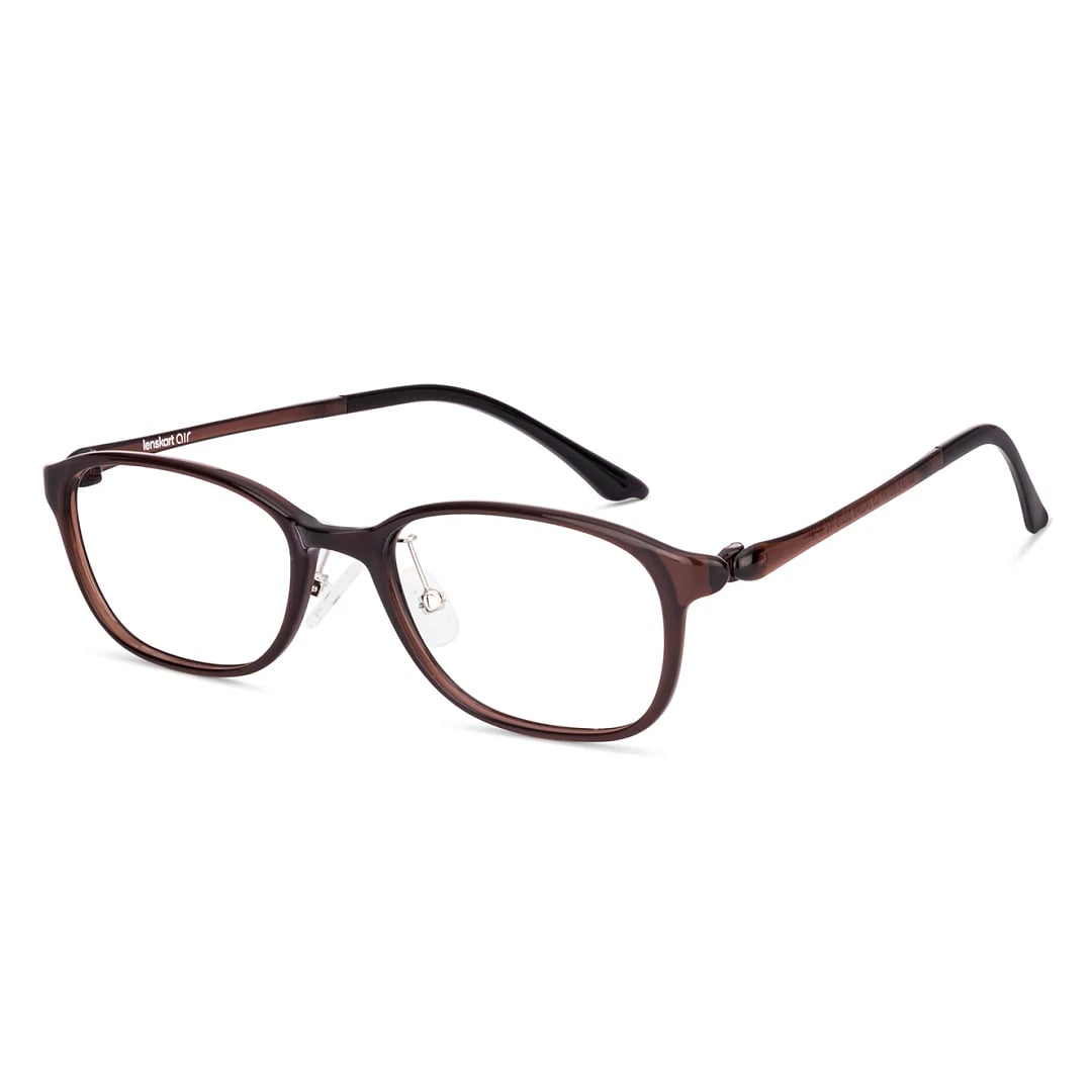 Lenskart Air Brown Transparent Full Rim Rectangle left side