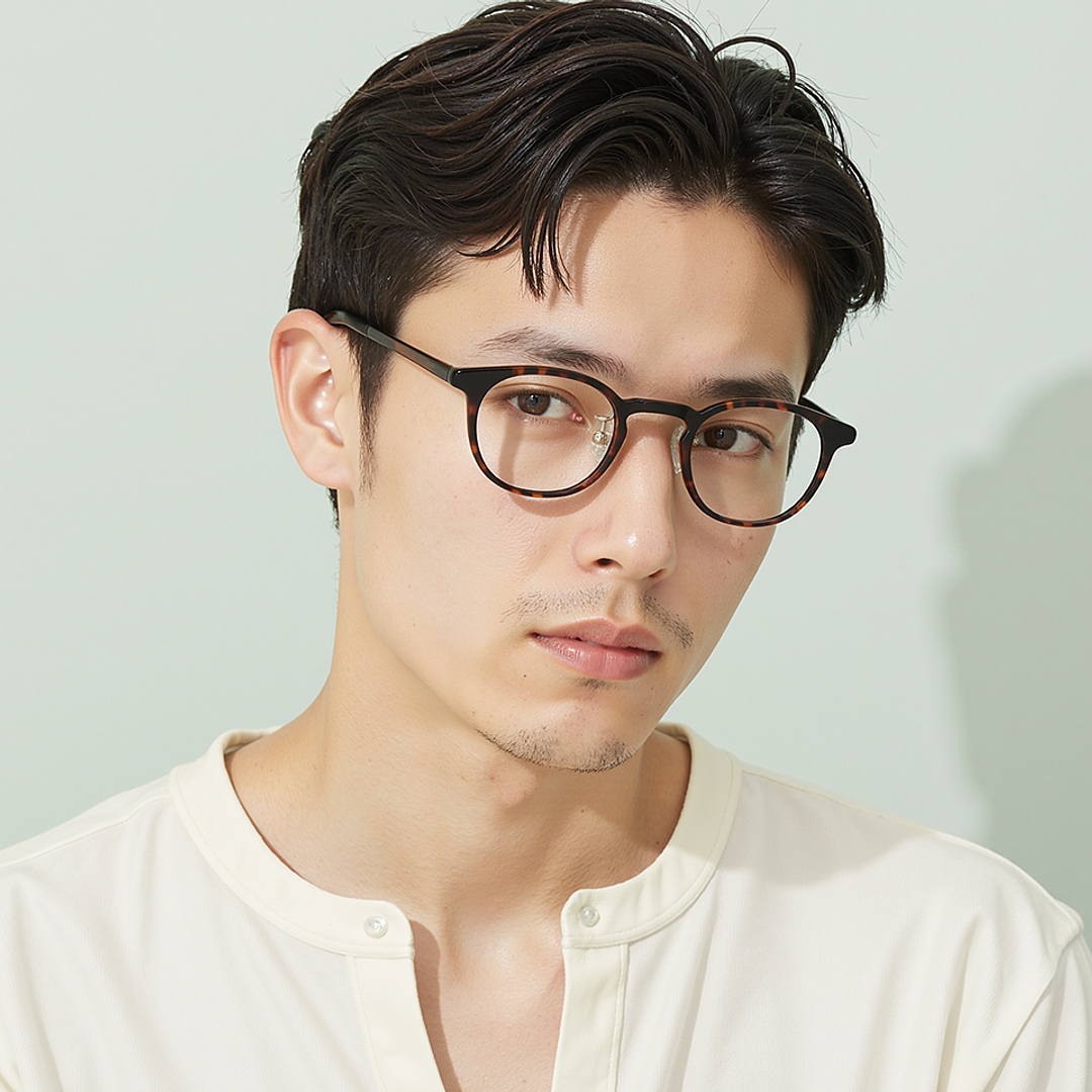 Lenskart Air Brown Transparent Full Rim Round right side