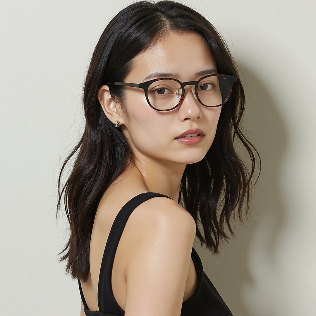 Lenskart Air Brown Transparent Full Rim Round right side