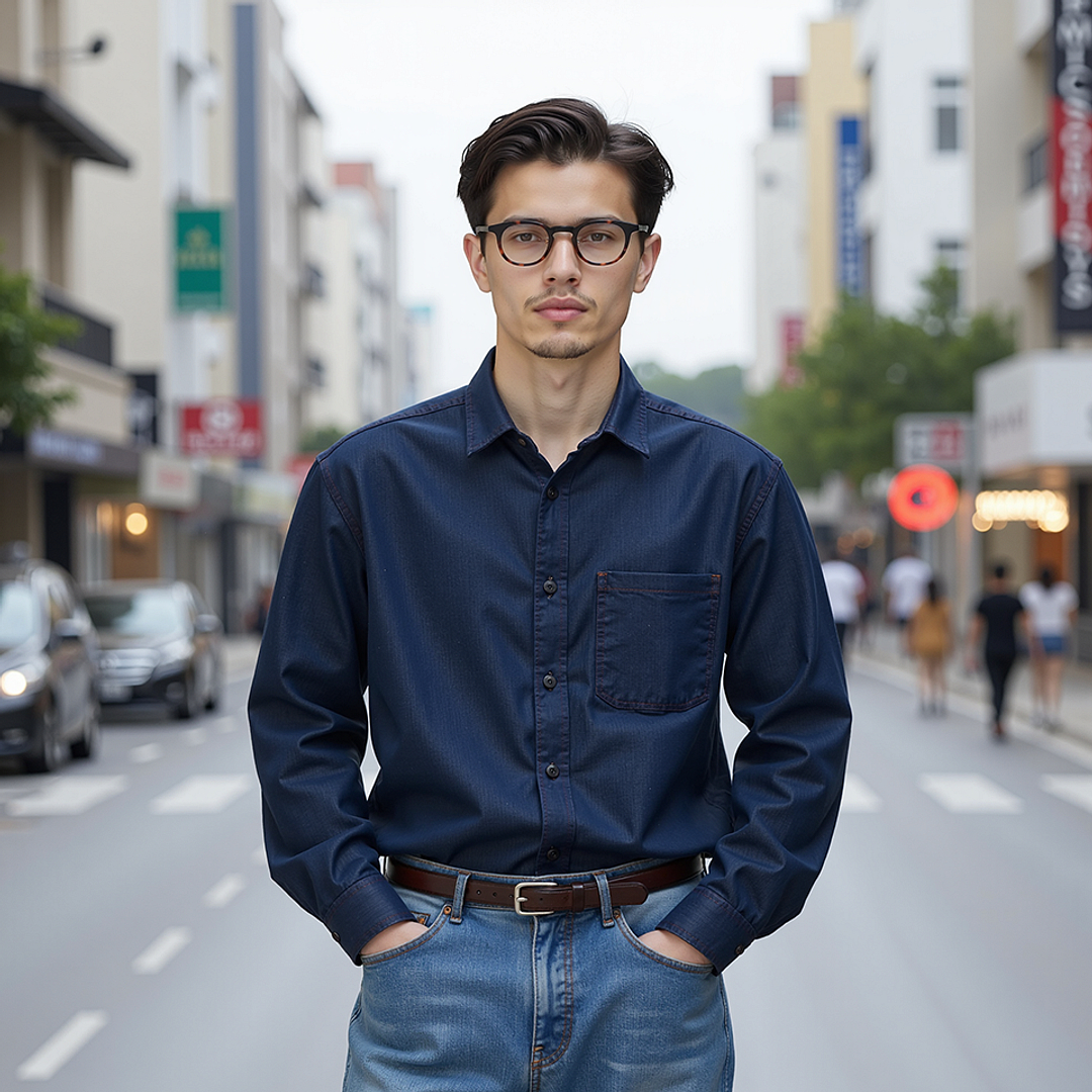 Lenskart Air Brown Transparent Full Rim Round left side