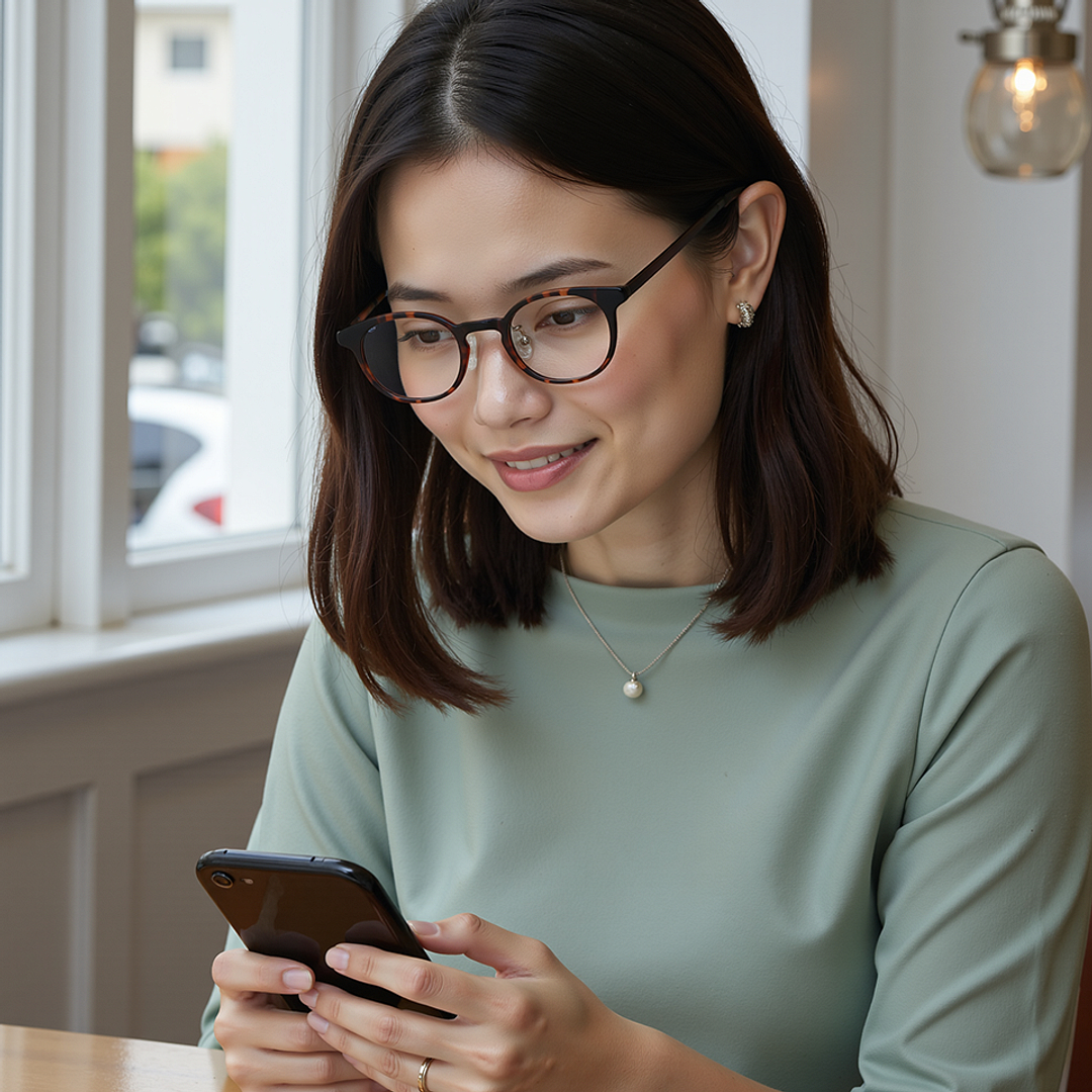 Lenskart Air Brown Transparent Full Rim Round right side