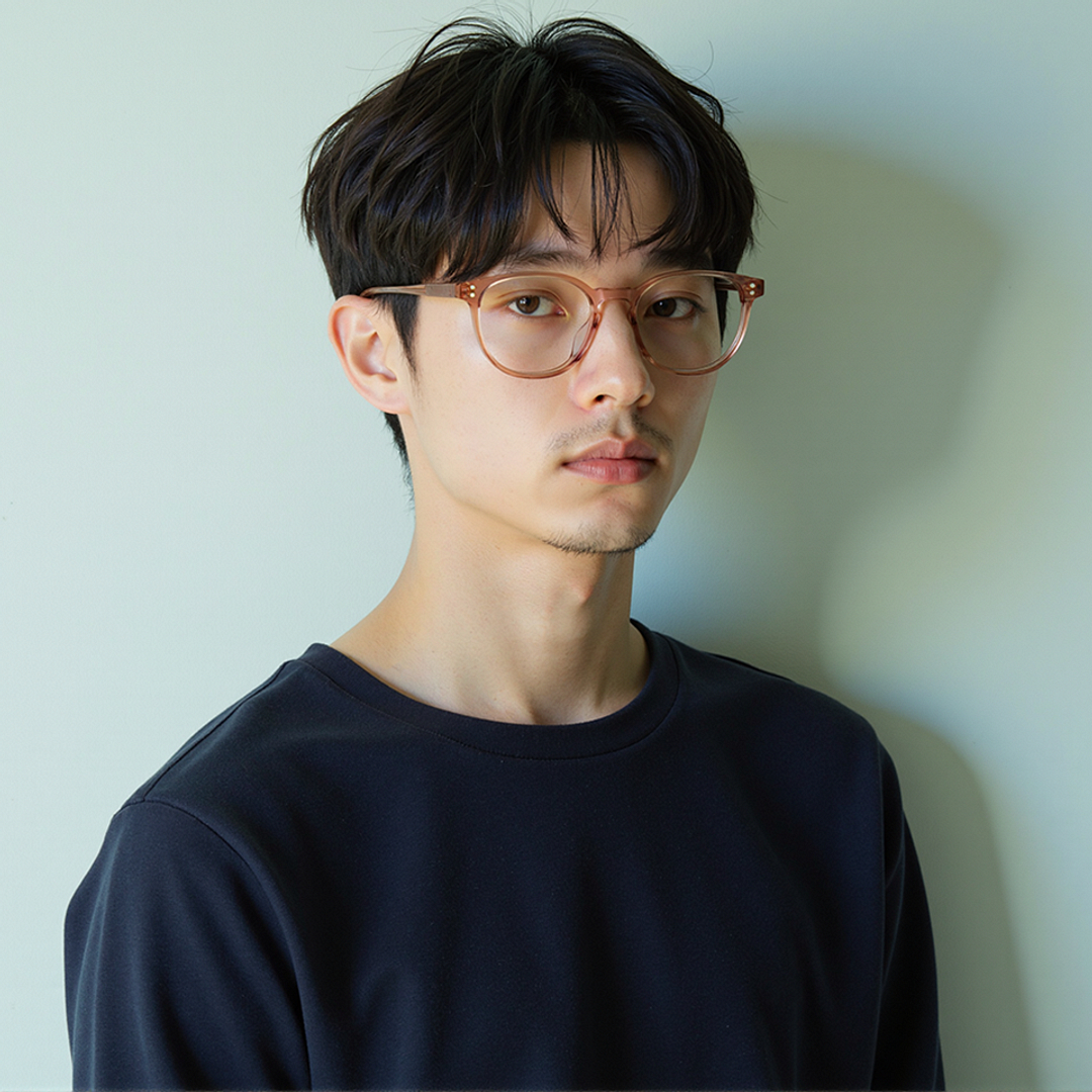 Lenskart Brown Transparent Full Rim Round right side