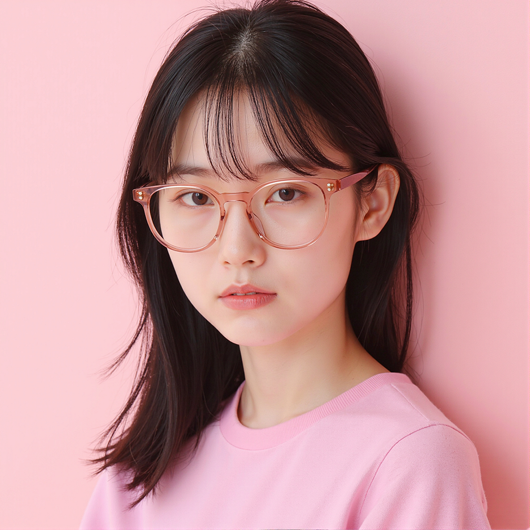 Lenskart Brown Transparent Full Rim Round left side