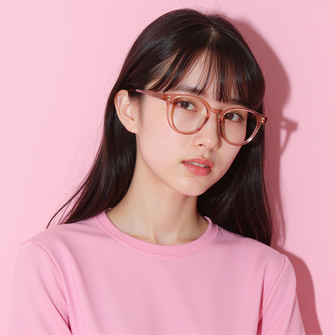 Lenskart Brown Transparent Full Rim Round right side