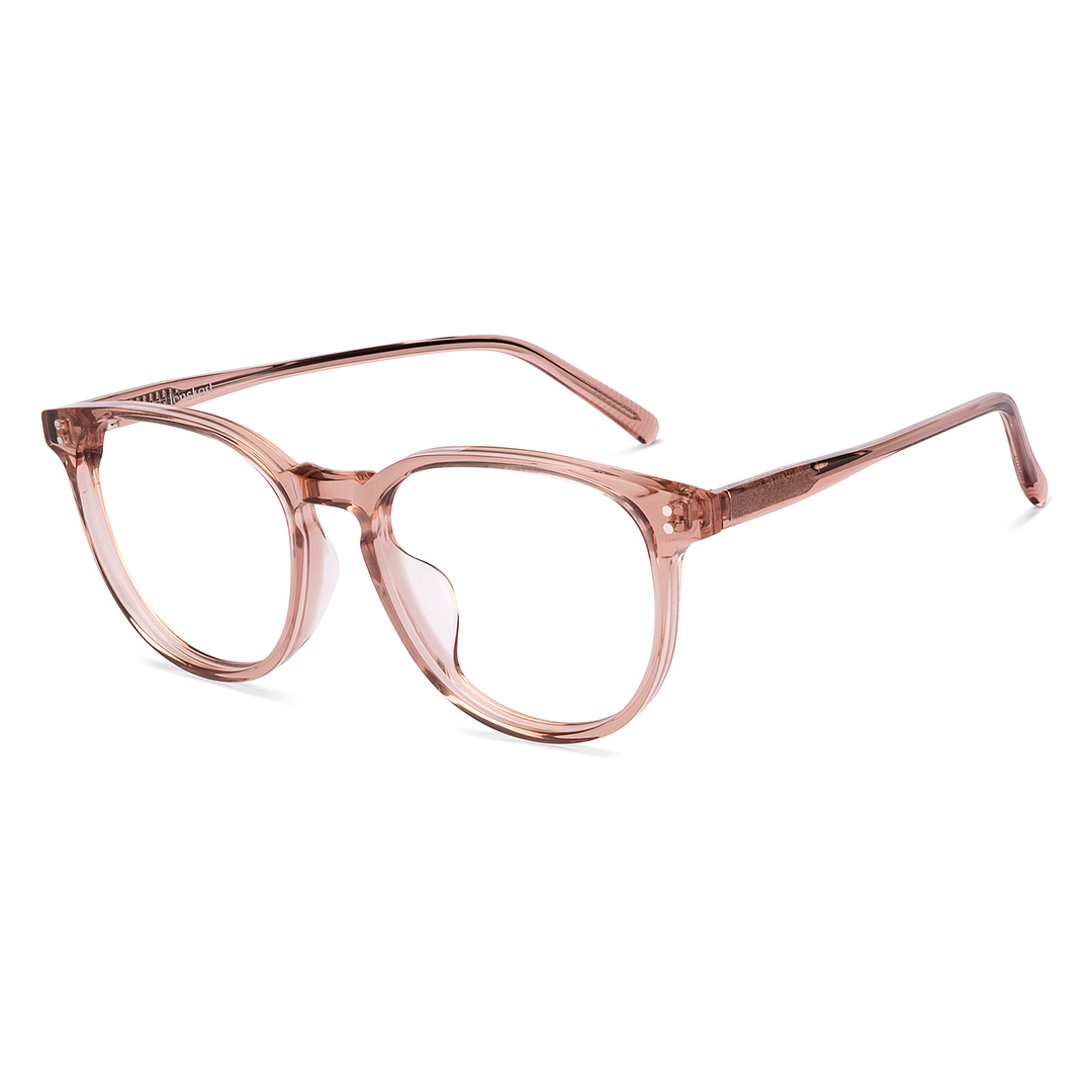 Lenskart Brown Transparent Full Rim Round left side