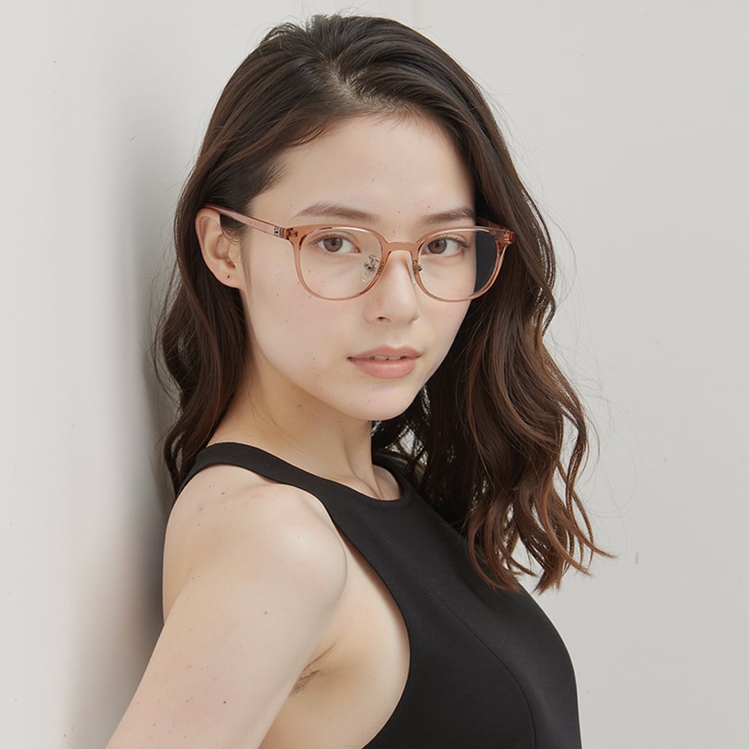 Lenskart Air LA Brown Transparent Full Rim Square right side