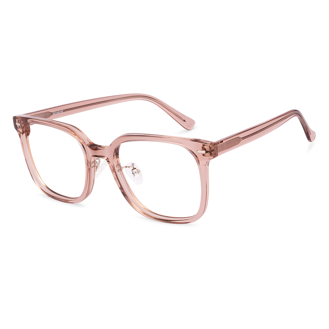 Lenskart Brown Transparent Full Rim Square right side