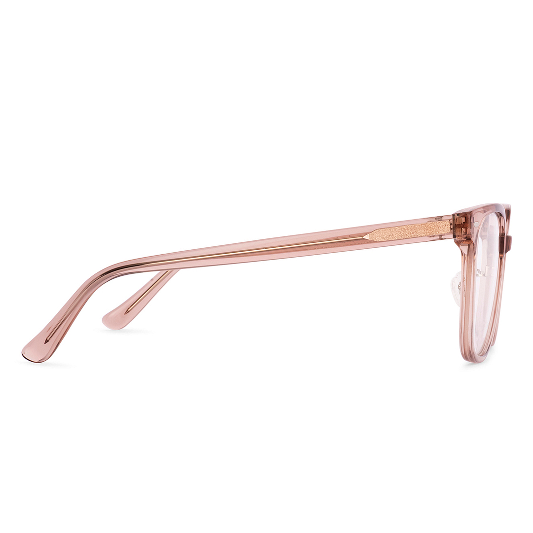 Lenskart Brown Transparent Full Rim Square left side