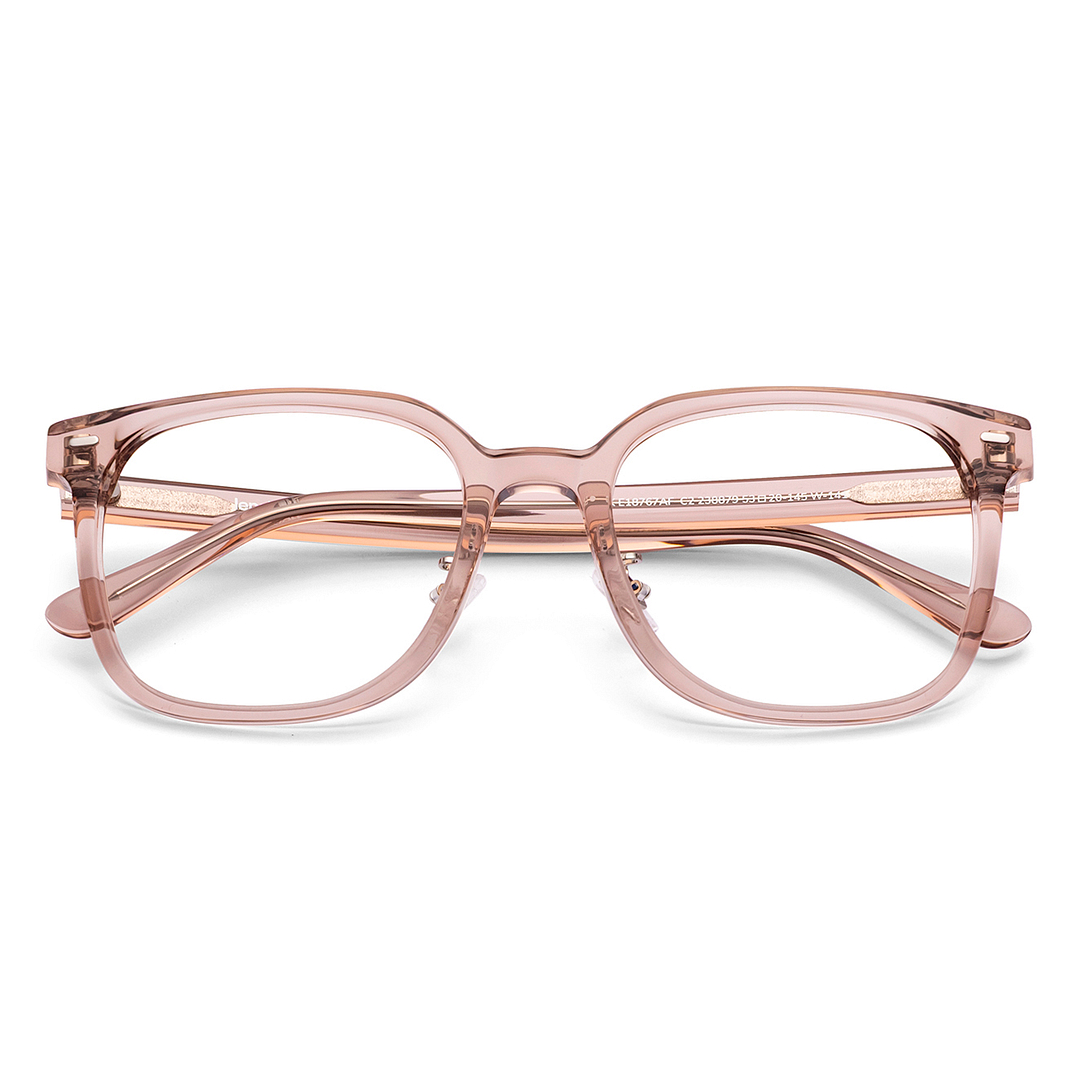 Lenskart Brown Transparent Full Rim Square left side