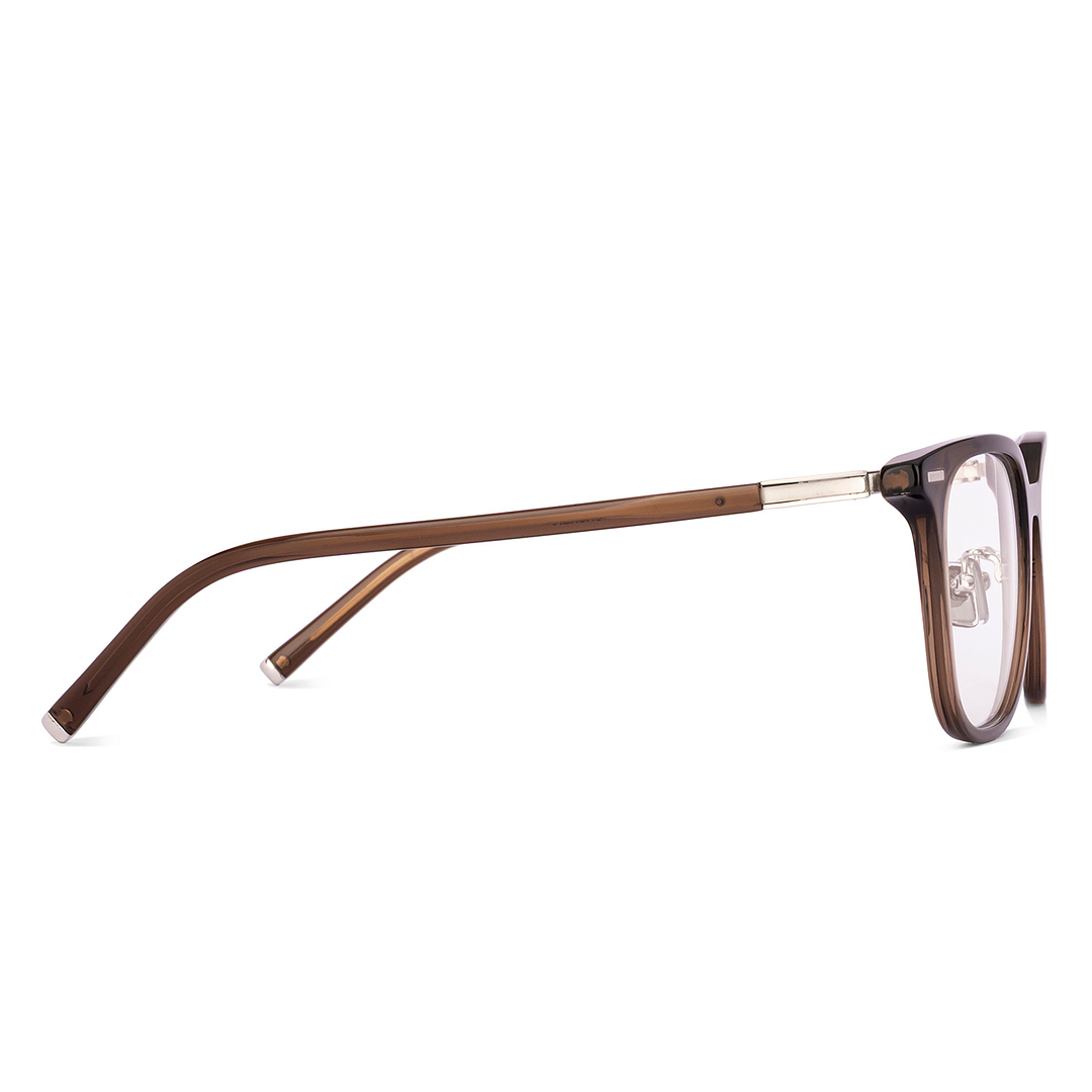 Lenskart Brown Transparent Full Rim Square left side