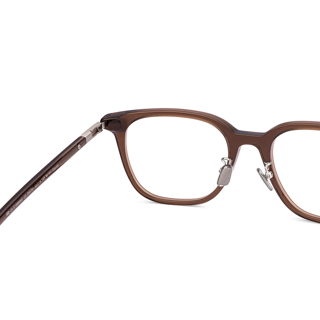 Lenskart Brown Transparent Full Rim Square right side