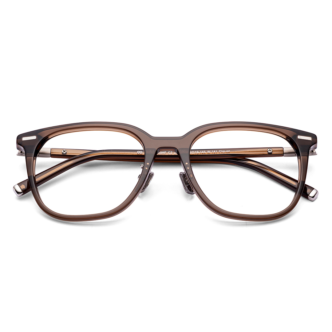 Lenskart Brown Transparent Full Rim Square right side